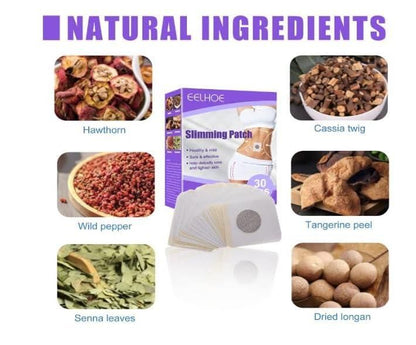 Slimming Body Patches for Effortless Weight Management Belly Button Stickers (30 Patches) - GlowNest