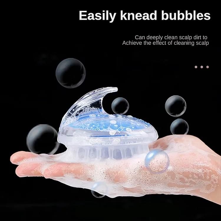 Hair Scalp Massager Shampoo Brush Head Massage Soft Silicone Bristles And Remove Dandruff Growth Deep Cleaning (Pack of 1)� - GlowNest