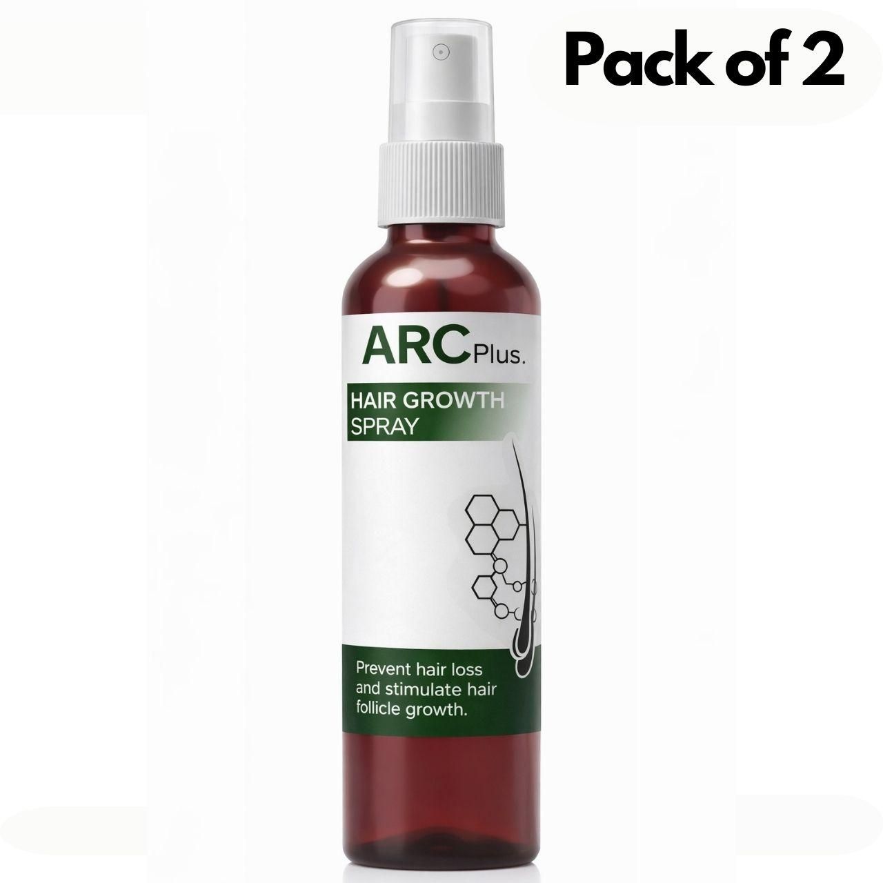 ARC Plus Hair Growth Spray 100 ml each Pack of 2 - GlowNest