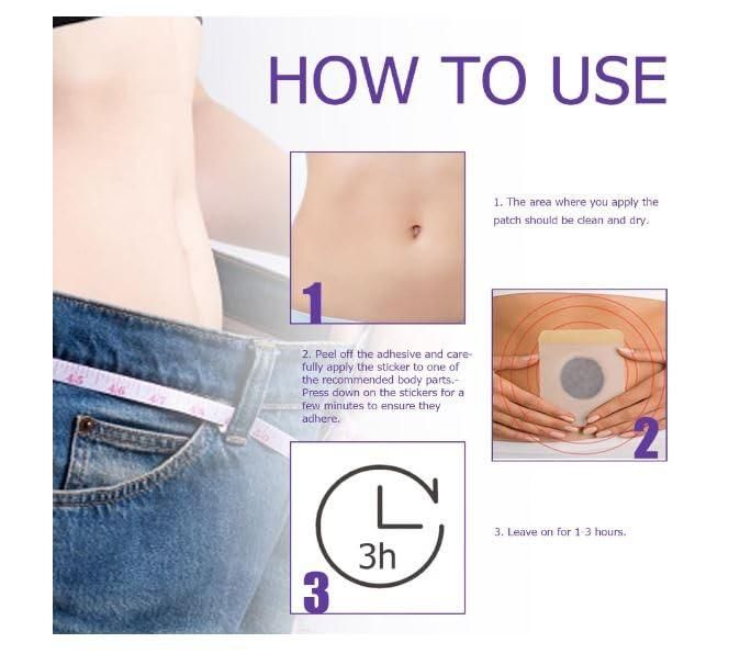 Slimming Body Patches for Effortless Weight Management Belly Button Stickers (30 Patches) - GlowNest